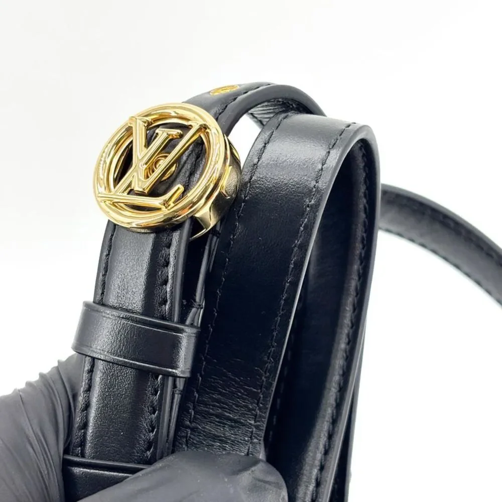 Louis Vuitton LV Pont Neuf Shoulder Bag Black Gold Hardware